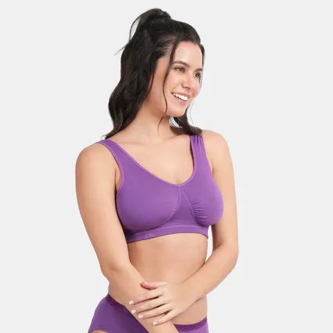 Envie Pack of 2 Non-Padded Non-Wired Full Coverage Sleeping Bra - NVB1022 (Purple)