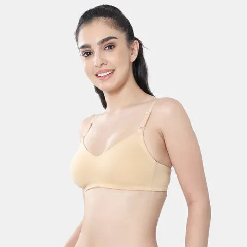 Envie non padded non wired full coverage t shirt bra NVB1084 nude seamless smooth invisible everyday comfort bra for women