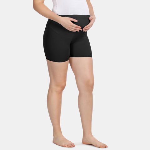 Envie Hugged Fit Maternity Lace Shorts - NVS5031 (Black)