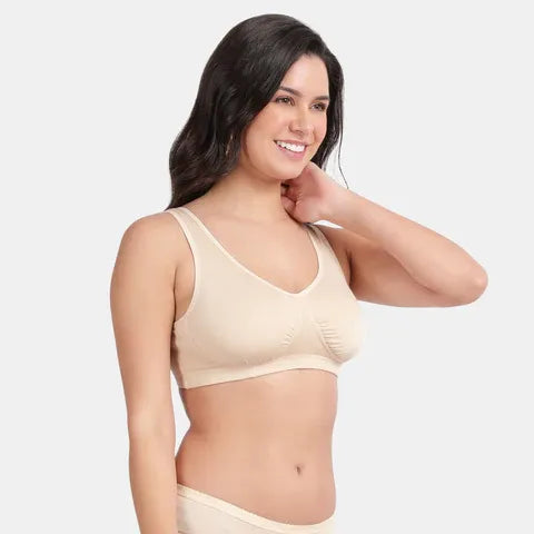 Envie Non-Padded Non-Wired Full Coverage Sleeping Bra - NVB1022 (Nude)