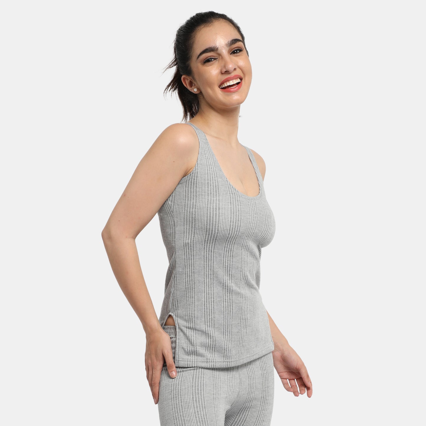 Envie Regular Fit Scoop Neck Thermal Tank Top - NVTHTM112