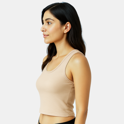 Envie Regular Fit U Neck Short Length Camisole - NVC3032 (Nude)