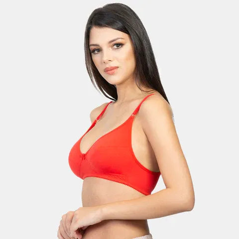Best minimiser bra India true red Envie NVB1001 non padded non wired 3/4th coverage daily wear comfort bra