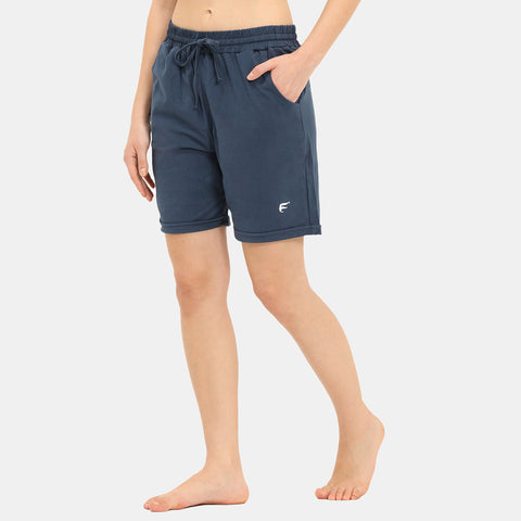 Envie Loose Fit Thigh Length Shorts - NVS5022 (Dark Denim)