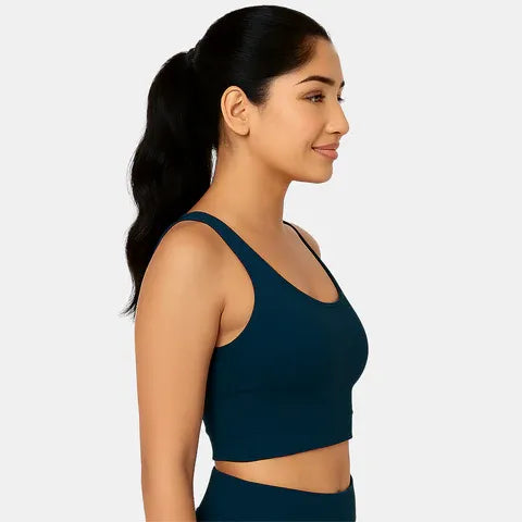 Envie full coverage padded sports bra NVB1122 in navy for gym, walking, yoga and everyday active lifestyle