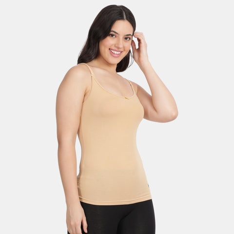 Envie Relaxed Fit Scoop Neck Short Length Camisole - NVC3010 (Nude)