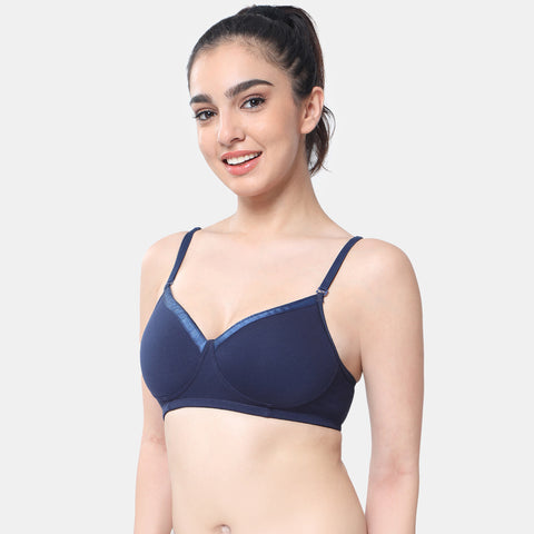 Envie Value + Padded Non-Wired 3/4th Coverage T-Shirt Bra - NVB1007 (Navy)