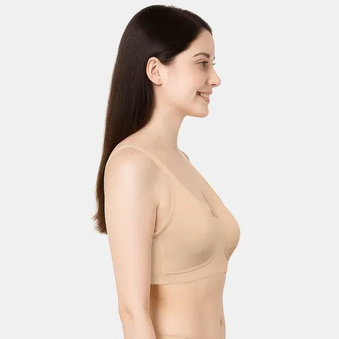 Nude non padded T-shirt bra Envie non wired 3/4th coverage soft cotton spandex bra