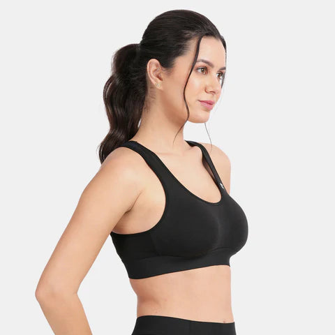 Envie Padded Non-Wired Full Coverage Sports Bra - NVB1070 (Navy Navy)