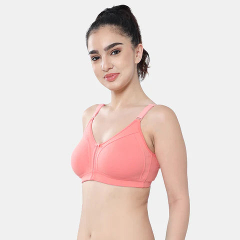 Seamless t shirt bra Envie coral full coverage non wired non padded lightweight comfort bra for women