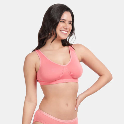 Envie Non-Padded Non-Wired Full Coverage Sleeping Bra - NVB1022 (Woodrose)