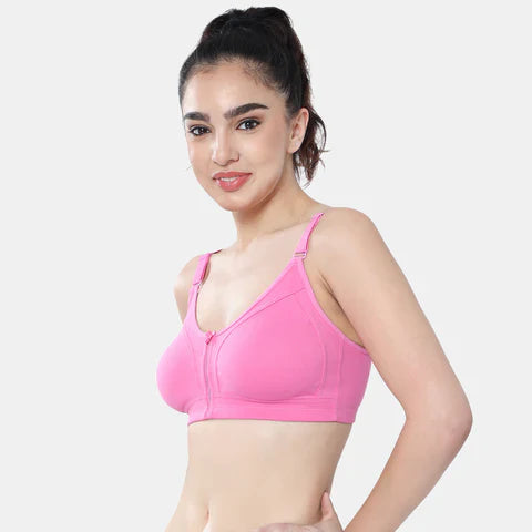 Seamless pink t shirt bra Envie full coverage non wired non padded lightweight comfortable bra for women