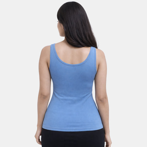 Envie Regular Fit U-Neck Short Length Tank Top - NVC3006 (Blue)