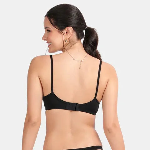 Envie Non-Padded Non-Wired 3/4th Coverage Lace Bra - NVB1133 (Black)