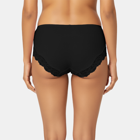 Envie Mid Rise 3/4th Coverage Lace Hipster - NVP2064 (Black)