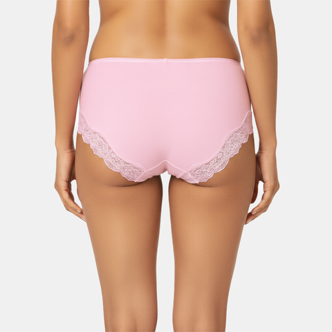 Envie Mid Rise 3/4th Coverage Lace Hipster - NVP2064 (Light Pink)