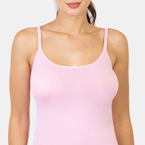 Envie Regular Fit Scoop Neck Hip Length Basic Camisole - NVC3015 (Light Pink)