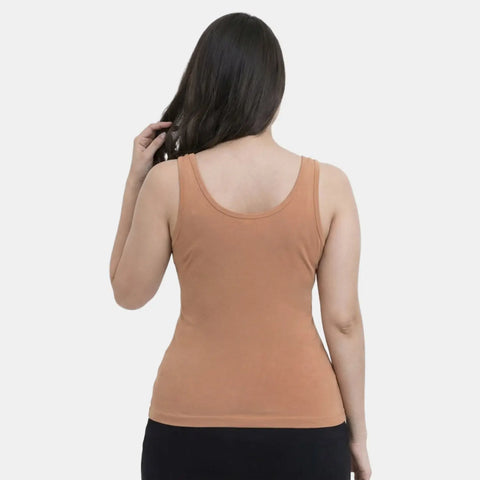 Envie Regular Fit U-Neck Short Length Tank Top - NVC3035 (Skin)