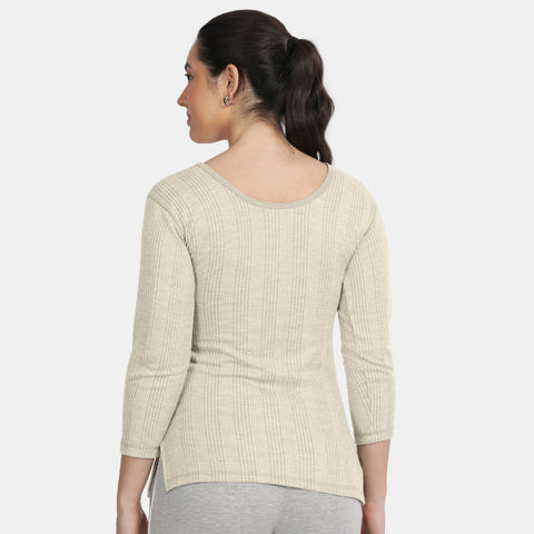 Envie Regular Fit 3/4th Sleeve Thermal Warmer - NVTHTM113 (Grey Melange)