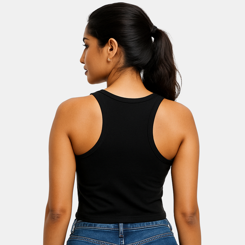 Envie Regular Fit U Neck Short Length Camisole Tank Top - NVC3033 (Black)