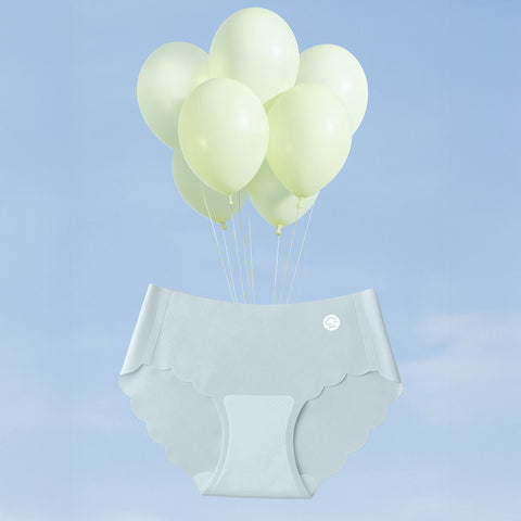 Envie Flow Mid Rise 3/4th Coverage Seamless Hipster Panty - Smog Blue