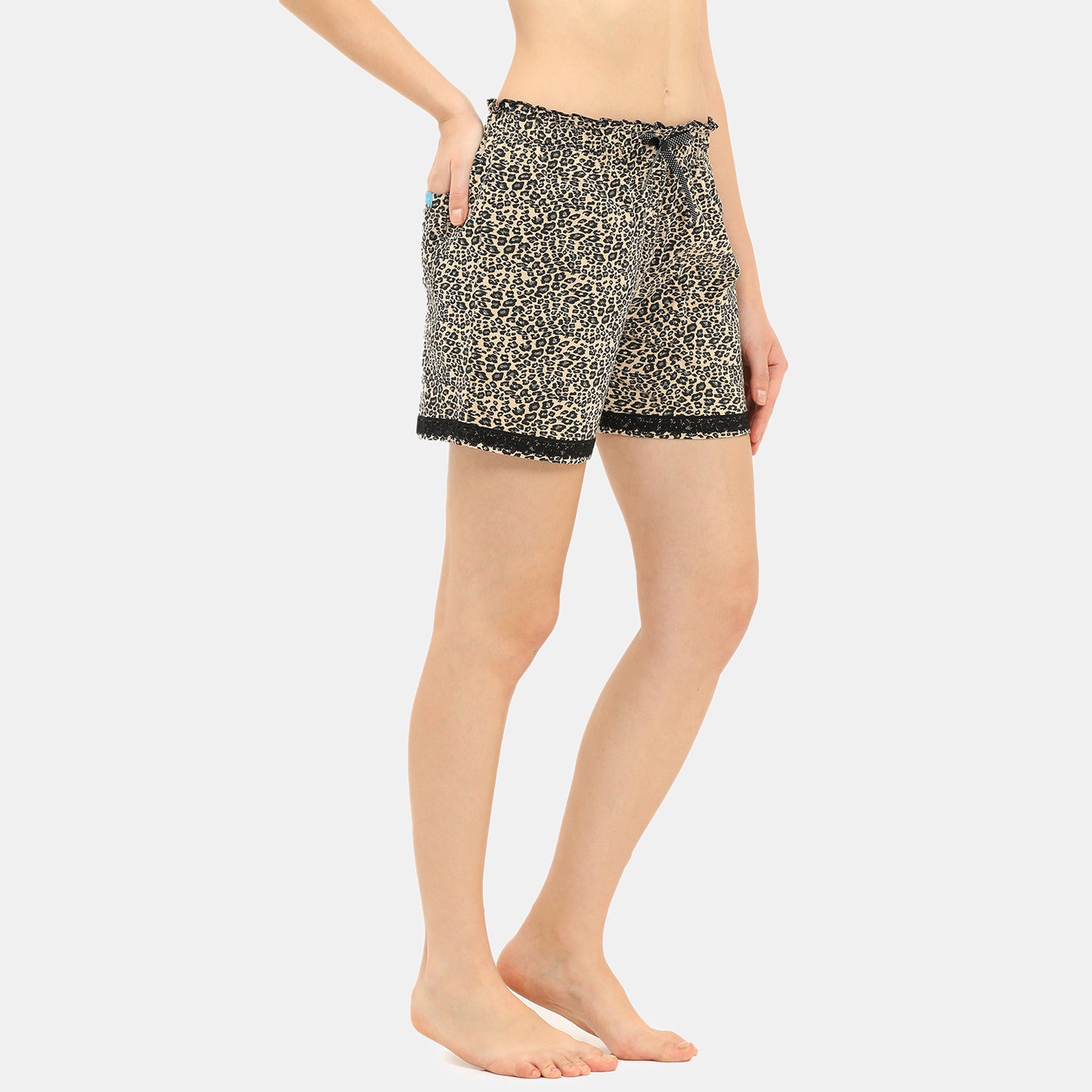 Envie Regular Fit Night Shorts Cheeta Pt - Assorted - NVS5006