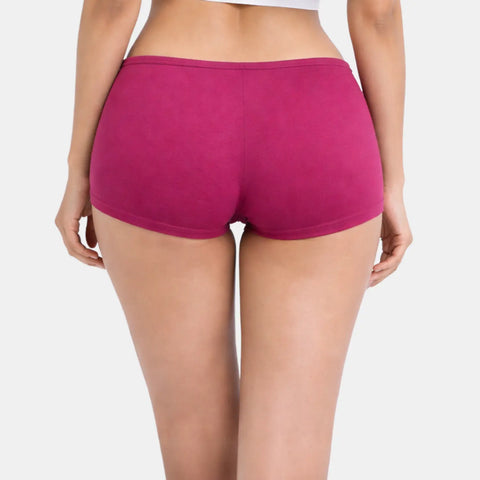 Envie Regular Fit Mid Rise Boyshorts - NVS5018 (Dark Maroon)
