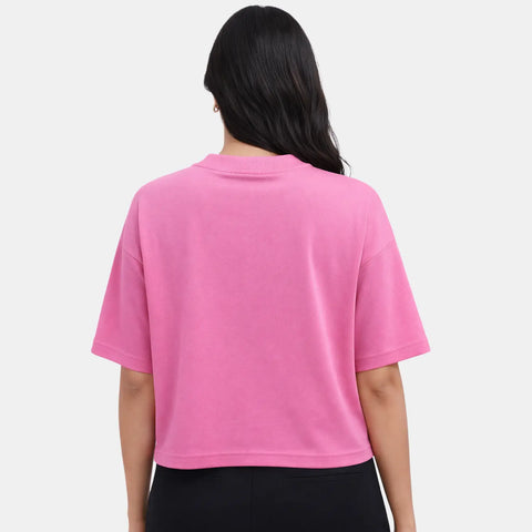 Envie Relaxed Fit Short Sleeve T-Shirt - NVTS1002 (Pink)