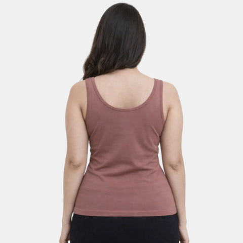 Envie Regular Fit U-Neck Short Length Tank Top - NVC3035 (Old Rose)