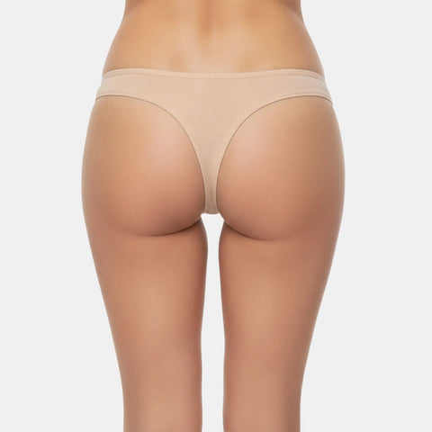 Envie Low Rise Zero Rear Coverage Lace Thong - NVP2061 (Skin)
