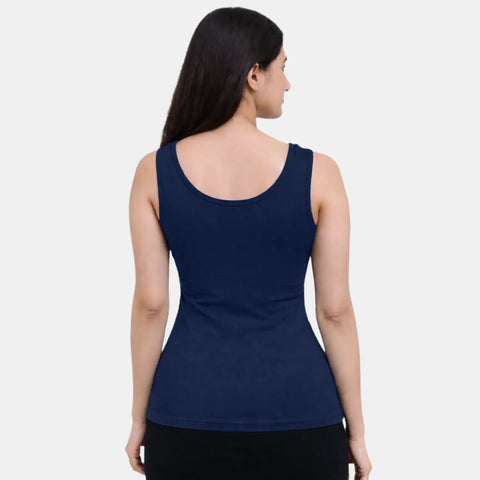 Envie Regular Fit U-Neck Short Length Tank Top - NVC3035 (Blue)