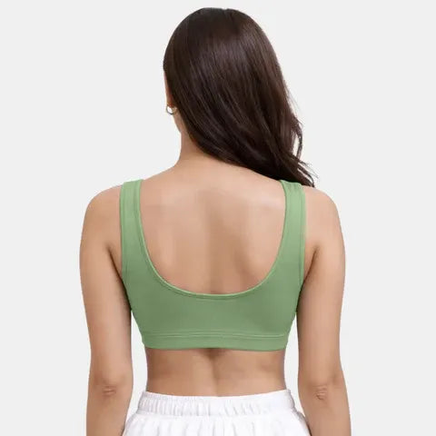 Soft cotton sleeping bra fair green Envie full coverage non wired lightweight comfortable night bra for women