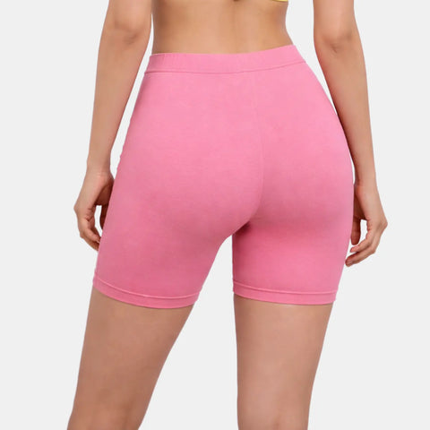 Envie Hugged Fit Thigh Length Cycling Shorts - NVS5019 (Seashell Pink)