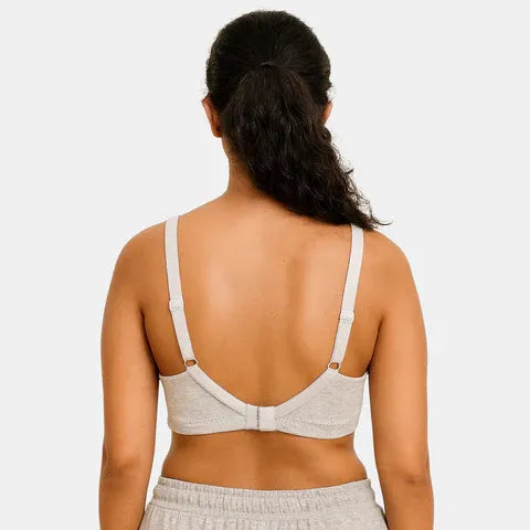 Grey melange T-shirt bra Envie non padded non wired 3/4th coverage comfortable everyday bra