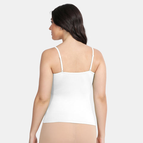 Envie Regular Fit Scoop Neck Short Length Camisole - NVC3031 (White)