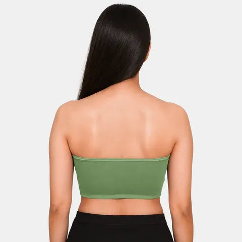 Strapless bandeau bra Envie NVB1144 fair green smooth fit non padded non wired bra for women