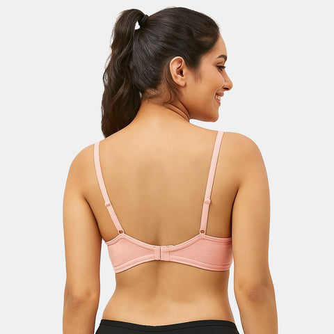 Envie Non Padded Non Wired Moulded 3/4th Coverage T-shirt Bra - NVB1138 (Peach)