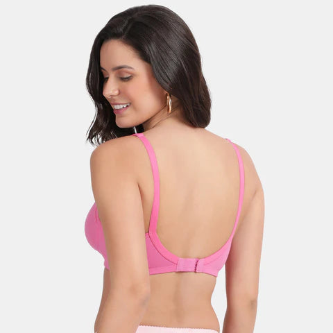 Non padded non wired maternity bra Envie NVB1023 pink 3/4th coverage gentle support pregnancy bra