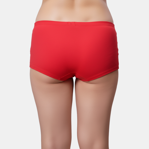 Envie High Rise Full Coverage Boyshorts - NVP2065 (True Red)