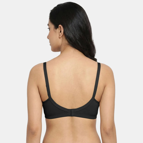 Envie Non-Padded Non-Wired 3/4th Coverage T-Shirt Bra - NVB1002 (Black)