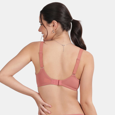 Envie Non-Padded Wired 3/4th Coverage T-Shirt Bra - NVB1132 (Mauve Mist)