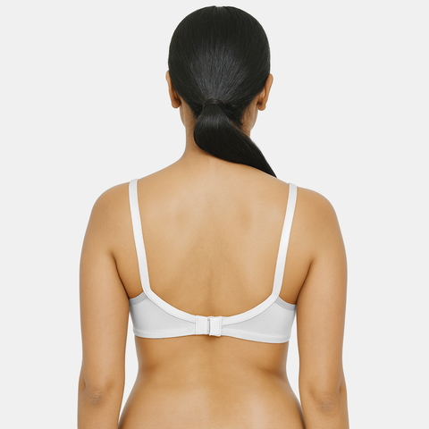 Envie Non-Padded Non-Wired 3/4th Coverage Lace Bra - NVB1133 (White)