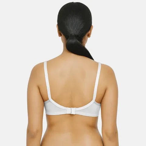 Envie Non-Padded Non-Wired 3/4th Coverage Lace Bra - NVB1133 (White)