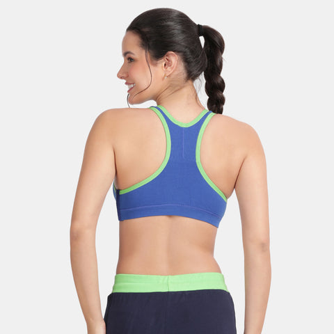 Envie Padded Non-Wired Full Coverage Sports Bra - NVB1050 (Sapphire J Green)