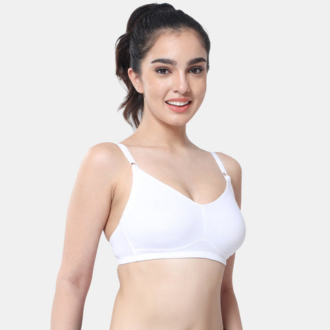 Envie Non-Padded Non-Wired Full Coverage T-Shirt Bra - NVB1092 (White)