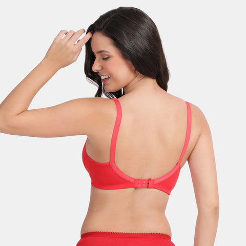 Envie Non-Padded Non-Wired 3/4th Coverage Minimiser Bra - NVB1024(Red)