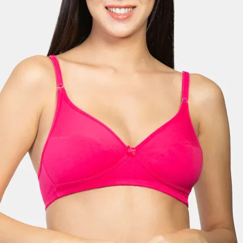 Best minimiser bra India fusia pink Envie NVB1001 non padded non wired 3/4th coverage daily wear comfort bra