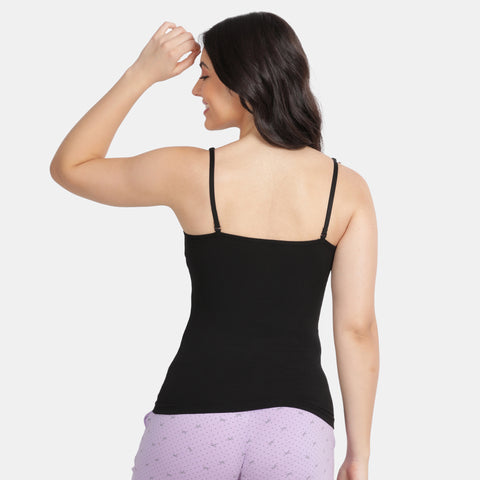 Envie Value+ Relaxed Fit Scoop Neck Short Length Camisole - NVC3010 (Black)