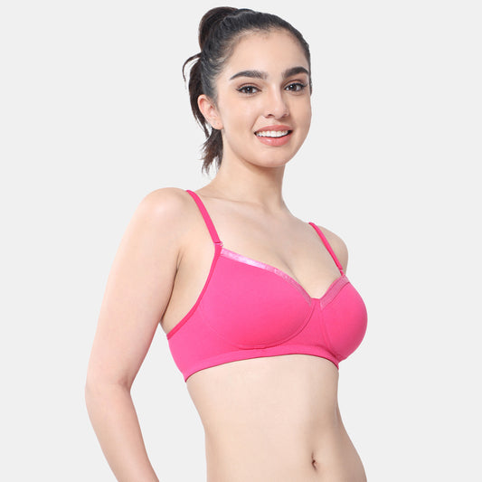 Envie Padded Non-Wired 3/4th Coverage T-Shirt Bra - NVB1007 (Fusia)