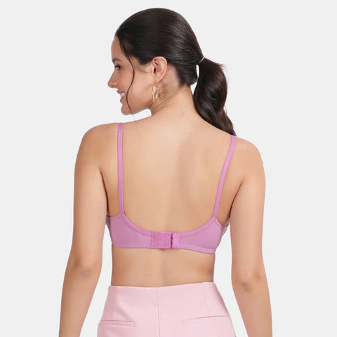 Envie Non-Padded Non-Wired 3/4th Coverage Lace Bra - NVB1133 (Mauve Mist)